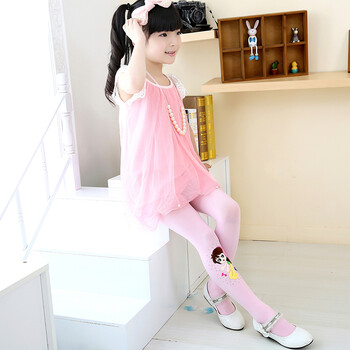 春秋大童12岁女童连裤袜儿童女孩公主丝袜夏季薄款15小学生10 粉红色