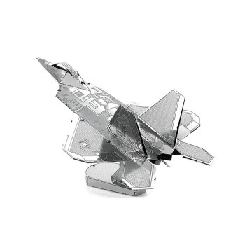 手工3d金屬模型立體拼圖拼插拼裝創意玩具高難度動物 f22飛機