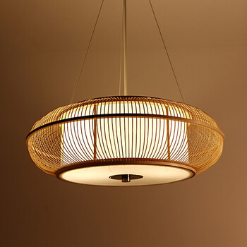 榻榻米灯具日式灯客厅田园风格餐厅吊灯卧室书房灯竹编灯现代简约