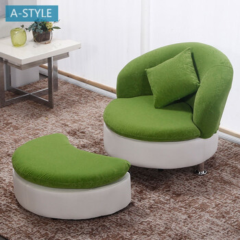创意双人沙发单人沙发椅懒人布艺沙发小户型布沙发嘴唇可拆洗 浅绿色