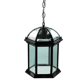中式户外庭院灯防水门厅吊灯花园大门铁链灯凉亭葡萄架阳台吊灯 黑色
