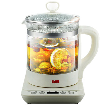 宜阁KT802家用养生壶 高硼硅玻璃煎药壶1.5L多功能电加热中药锅电热烧水壶定时自动保温