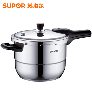 苏泊尔/SUPOR银河星304不锈钢压力锅20cm电磁炉燃气通用高压锅YS20E