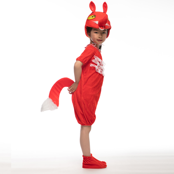 儿童演出服狐狸动物服 小狐狸卡通造型表演服装演出服 幼儿舞台剧