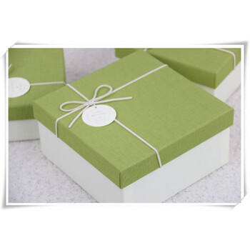 萌肉居 新款正方形小清新生日礼物盒礼品包装盒商务礼盒礼物盒子 翠