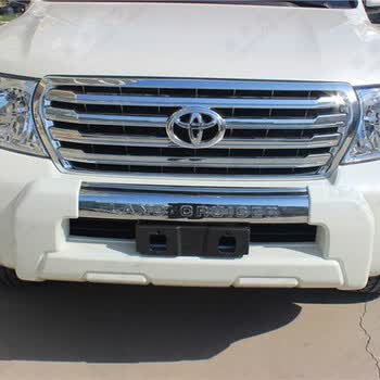 丰田兰德酷路泽原厂款前保险杠 陆地巡洋舰加装防撞杠原装前护 灰色