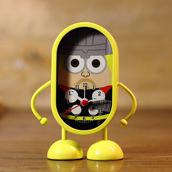 动漫玩具 卡通周边 卉布(huibu) 儿童金属外壳机器人卡通创意闹表简约