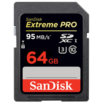 
                                                                                闪迪（SanDisk）64GB SD存储卡 U3 C10 V30 4K 至尊超极速版内存卡 读速170MB/s 写速90MB/s 捕捉4K超高清                