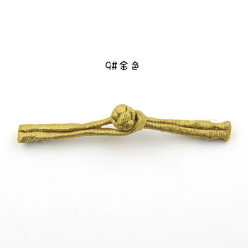 盘扣扣子纽扣子 一字盘扣对扣古装旗袍扣布料手工编织布扣 9#金色 9cm