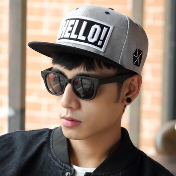 夏季帽子男夏天防晒遮阳帽韩版休闲潮帽男嘻哈帽男生棒球帽平沿帽