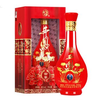 5l坛装酒】50度西凤 高度白酒 御宴酒红瓶喜宴用酒 牡丹御宴单瓶500ml