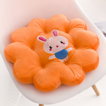 创意坐垫卡通垫子可爱餐椅垫 板凳椅子四季座垫学生儿童凳子垫 桔色