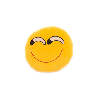 创意qq表情抱枕公仔emoji搞怪笑脸表情包毛绒玩具滑稽暖手捂抱枕 坏笑