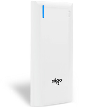 
                                        爱国者（aigo）K200 充电宝移动电源便携20000毫安 双USB输出 大容量 LED强光手电 适用于苹果小米华为 白色                