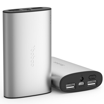 【品质联盟】 羽博 10200毫安 双USB输出 X3 移动电源充电宝 灰色 通用手机平板