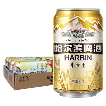 哈尔滨 小麦王啤酒 330ml*4组*6听 整箱装