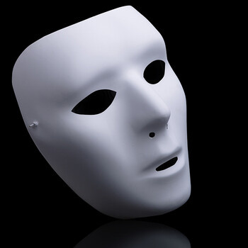 万圣节面具jabbawockeez假面舞会表演现代白色街舞面具男女生面 薄款