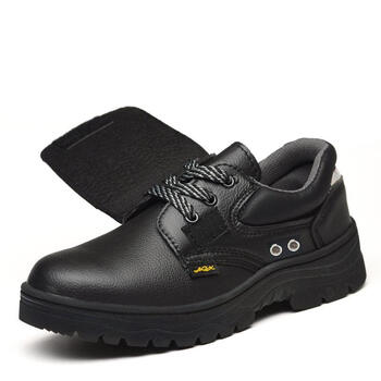 夏季高帮焊工劳保鞋男士钢包头真皮工作鞋 c款加盖 36