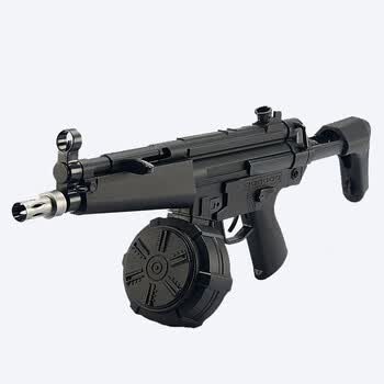 真人cs穿越火线雷神吃鸡模型狙击可发射子弹冲锋枪 锦明二代mp5弹鼓版