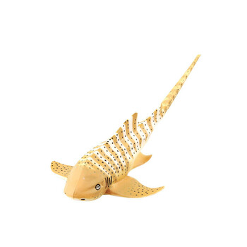 塑胶海洋动物模型 鲨鱼大白鲨海豚巨口鲨 仿真海底世界玩具 斑马鲨【