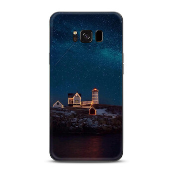 维恩克 三星s8手机黑壳s8plus硅胶套文艺个性创意插画软壳全包保护套