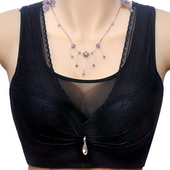 码内衣胖mm200斤全罩e杯大号胸显小文胸薄款抹胸聚拢收副乳i8 黑色