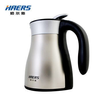 哈尔斯（HAERS）HEK-1200-1真空保温电热水壶  双层防烫304不锈钢烧水壶 本色 1.2L