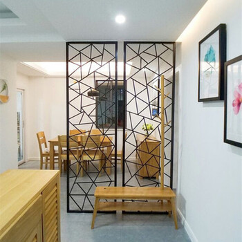 隔断客厅简约现代卧室玄关双面镂空办公室酒店装饰墙 不规则每平方