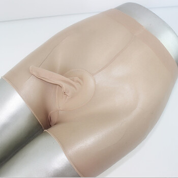 2018年新款加厚男士带jj套内裤丝袜包蛋蛋连裤丝袜不带脚微透jj套