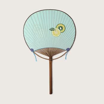 日式和风团扇空白宣纸扇子中国风古典布扇手工扇夏季扇 17(新款)
