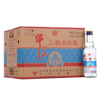 牛栏山【官方舰旗店】牛栏山 净爽 二锅头 清香风格 43度 265mL 20瓶 整箱装