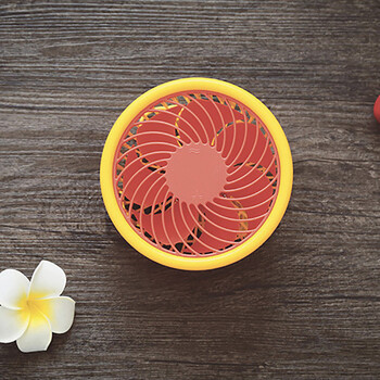 晴美科技翻翻水果风扇迷你静音学生宿舍随身便携微型办公室桌面usb小