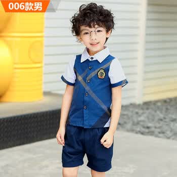 幼儿园园服夏装季英伦2018新款六一儿童表演服班服校服套装小学生