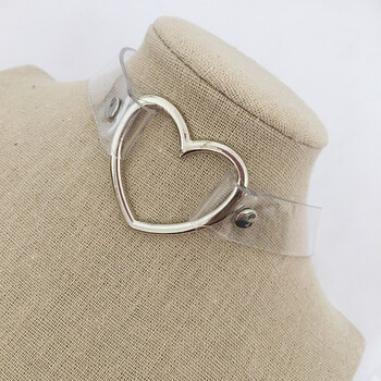 公主杨(queen yang) 日系桃pu皮桃心爱心项圈颈链 透明