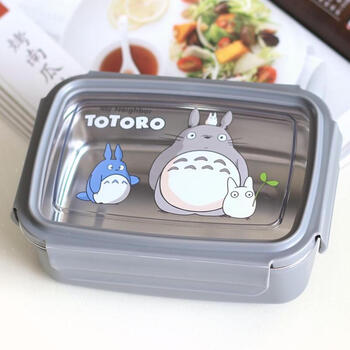 卡通分格饭盒304不锈钢饭盒保鲜盒学校分隔饭盒儿童便当盒 龙猫1000ml