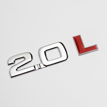 8t 汽车立体金属排量标识车贴车贴个性车尾标志 2.0 l连体