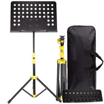 折叠谱架学生小提琴二胡古筝便携折叠升降乐器配件 升降折叠大谱架 送