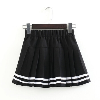 园园服女儿童格子百褶裙小学生班服短裙校服半身裙演出服 黑色镶边