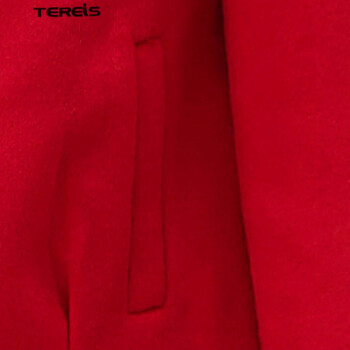
                                        TEREIS 2015新款秋装韩版糖果色时尚短外套女长袖毛领毛呢短外套 灰 色 XL                