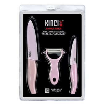 XINCI心瓷锆制品陶瓷刀 3件套厨具环保套装 菜刀水果刀刨刀 陶瓷刀3件套
