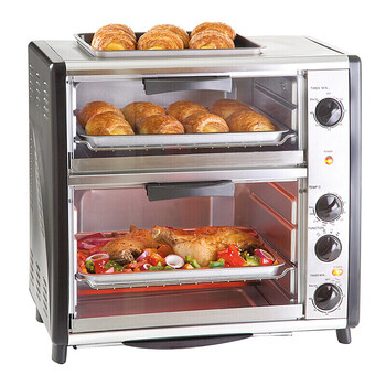 立式多功能家用商用电烤箱多层42l烤炉 银白色