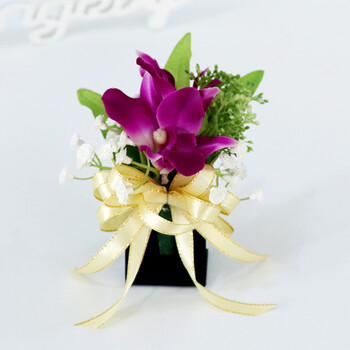 利勿浦仿真手工制作商务活动会议仿真兰花胸花开业剪彩礼仪洋兰贵宾