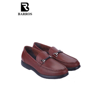巴路士barros 男士红色软牛皮商务鞋 红 39