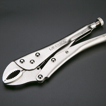 工具 圆口大力钳 c型钳10寸圆嘴夹钳子省力钳夹持固定钳 光柄c钳