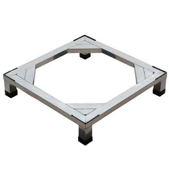 不锈钢洗衣机冰箱托架全自动松下滚筒海尔通用托架加厚款 单层加斜杆