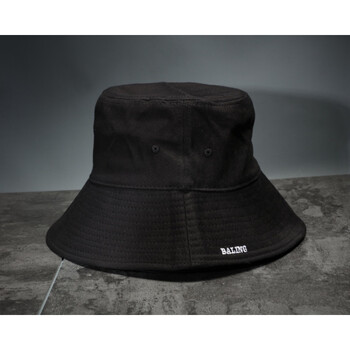 简约山本暗黑风黑色渔夫帽子春夏帅气盆帽街头斗笠帽男女 黑色 m(56