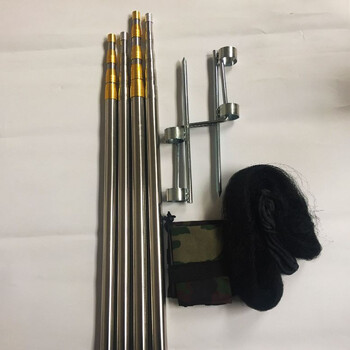 抄网杆不锈钢鸟竿4米5米6米7米鸟杆鸟网杆伸缩画眉鸟网杆一套 4米--套