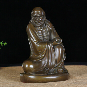 聚玄轩纯铜达摩摆件铜工艺品家居客厅装饰品佛教佛具用品达摩祖师