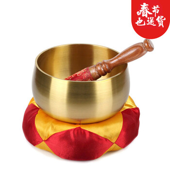 
                                        吉善缘 【清仓】日式八吉祥铜罄佛音碗佛教工艺品宗教佛具用品摆件1483 中号光身铜钵                