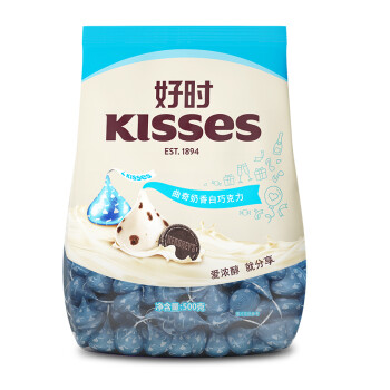 好时之吻 Kisses 曲奇奶香脆乐多 500g 袋装 伴手礼 礼物 喜糖 零食  